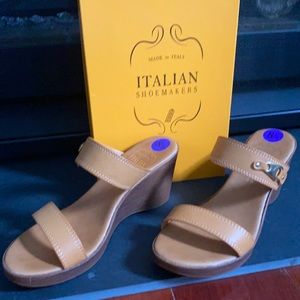 Never worn, Size 8.5 Wedge sandals